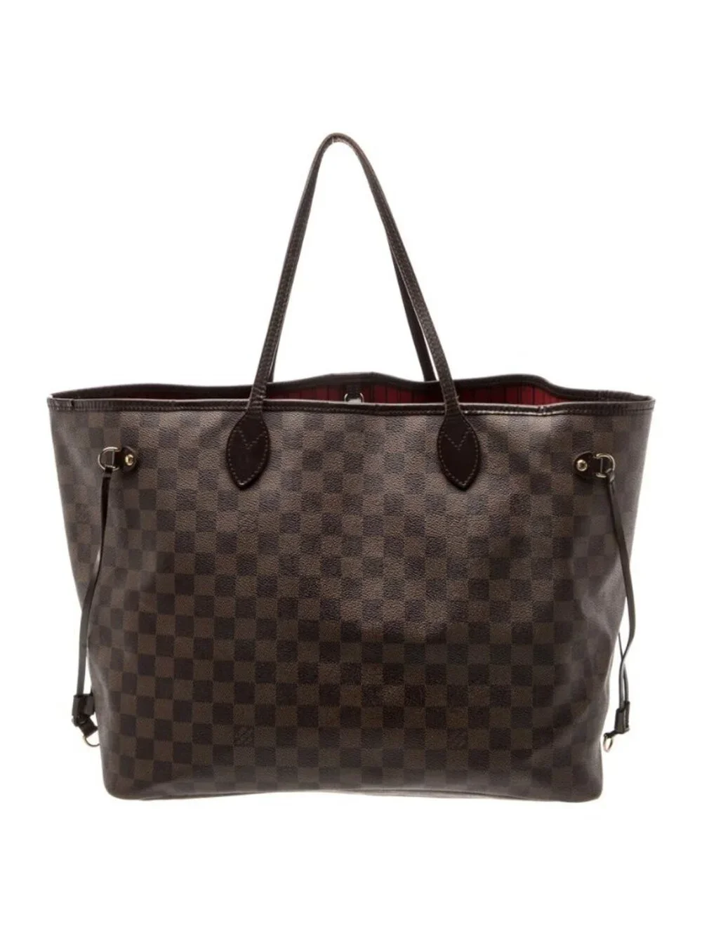 Louis Vuitton Damier Ebene Neverfull GM Brown Checkered Tote Bag Canvas